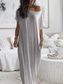 cheap Plain Dress-Women&#039;s Maxi Dress T Shirt Dress Tee Dress Casual Outdoor Daily Holiday Regular Fit Plain Short Sleeve Crew Neck Black White Gray Summer