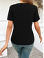 cheap Plain tee-Women&#039;s T Shirt Solid Color Plain Fashion Modern Casual Short Sleeve Crew Neck Regular Tops Daily Weekend Black Pink Brown Gray Summer