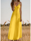 economico Vestito Semplice-Abito Maxi da Donna Abito Estivo Abito A-Line Abito Scivoloso Vacanza Casual Vacanza Quotidiana Spiaggia Regolare Fit Colore Solido Grafico Semplice Senza Maniche Collo a V Nero Bianco Giallo Vino