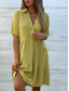 cheap White Casual Dresses-Women&#039;s Mini Dress Petite Dress White Dress Shirt Dress Casual Dress Summer Dress Fashion Classic Modern Daily Weekend Regular Fit Plain Half Sleeve Shirt Collar Black White Red Blue Summer