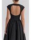 preiswerte Weiße Freizeitkleider-Damen Midikleid Weißes Kleid Mode Modern Geburtstag Abschlussfeier Date Normale Passform Einfach Ärmellos Rundhalsausschnitt Schwarz Hellgrau Beige Sommer