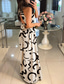 cheap Casual Floral Dresses-Women&#039;s Long Dress Maxi Dress Swing Dress Halter Neck Dress Print Dress Elegant Going out Summer Dress Regular Fit Floral Geometric Sleeveless Halter Neck White Orange Green Beige Summer
