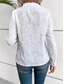 cheap Women&#039;s Plain Tops-Women&#039;s Shirt Solid Color Elegant Stylish Casual Long Sleeve V Neck Regular Tops Daily Embroidered White Summer Spring