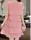 cheap Plain Dress-Women&#039;s Mini Dress Work Dresses Formal Wedding Guest Evening Party Regular Fit Graphic Short Sleeve Crew Neck Black Pink Wine Red Summer