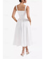 ieftine Rochii de absolvire-Pentru femei Rochii Midi Rochie albă Rochie de absolvire Rochie Slip Modă Modern Concediu Absolvire Ieșire Fit regulat Simplu Fără manșon Bretele Spagheti Alb Vară