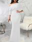 cheap White Graduation Dresses-Women's Long Dress Maxi Dress Prom Dress Party Dress Elegant Fashion Party Going out Regular Fit Plain Long Sleeve One Shoulder Black White Wine Summer