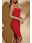 cheap White Graduation Dresses-Women&#039;s Midi Dress White Dress Graduation Dress Bodycon Slip Dress Fashion Vacation Birthday Holiday Regular Fit Plain Sleeveless Spaghetti Strap Black White Wine Red Summer
