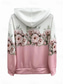 cheap Floral Hoodies-Women's Hooded Sweatshirt Jacket Long Sleeve Zip Up Hoodie With Pocket Lightweight Casual Micro-elastic Oversized Floral Active Vintage Sports Drawstring Front Pocket Pink Blue Fuchsia Green Fall