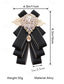 billige Bryllup ACC-luksuriøs krystallbrosje-sløyfe for menn - elegant båndnål med rhinestone-dekorasjon, formell bryllup og festtilbehør