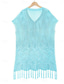 cheap Beach Dresses-Women&#039;s Swimsuits Cover Up Swim Dress Swimsuit Cut Out Fringe Vacation Beach Wear Solid Color V Neck Short Sleeves Bathing Suits
