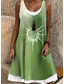 tanie Prosta sukienka-Damskie Puszysta Sukienka mini Sukienka t-shirtowa Sukienka letnia Sukienka A line Sukienka rozkloszowana i dopasowana Urlop Codzienny Boho Urlop Codzienny Luźna Graficzny Bez rękawów Dekolt w