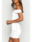 abordables Robes de Diplôme-Femmes Mini Robe Robe Blanche Robe de remise des diplômes Robe de bal Moulant Mode Mature Remise des Diplômes Date Sortir Coupe régulière Uni Sans manches Une Épaule Noir Blanche Bleu clair Été
