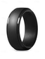 رخيصةأون مجوهرات رجالية-خاتم سيليكون أسود غير لامع للرجال - خاتم زفاف مريح ومتين، خاتم مطاطي أنيق لأسلوب الحياة النشط والرياضة والعمل والارتداء اليومي