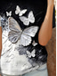 cheap Animals tee-Women&#039;s T Shirt Graphic Butterfly Stylish Casual Short Sleeve Round Neck Regular Tops Daily Weekend Print Black and White Summer Spring