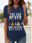 cheap Humor&amp;Quotes tee-Women&#039;s T Shirt Letter Casual Short Sleeve Round Neck Regular Tops Daily Weekend Print Black Blue Green Summer