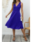 cheap Cocktail Dress-Women&#039;s Midi Dress Party Dress Cocktail Dress Fashion Party Birthday Date Regular Fit Plain Sleeveless V Neck Black Wine Blue Dark Green Summer