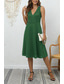 cheap Cocktail Dress-Women&#039;s Midi Dress Party Dress Cocktail Dress Fashion Party Birthday Date Regular Fit Plain Sleeveless V Neck Black Wine Blue Dark Green Summer