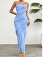 cheap White Casual Dresses-Women&#039;s Long Dress Maxi Dress White Dress Prom Dress Party Dress Cocktail Dress Fashion Modern Festival Dress Wedding Party Special Occasion Regular Fit Plain Sleeveless Strapless White Pink Blue