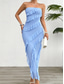 cheap White Casual Dresses-Women&#039;s Long Dress Maxi Dress White Dress Prom Dress Party Dress Cocktail Dress Fashion Modern Festival Dress Wedding Party Special Occasion Regular Fit Plain Sleeveless Strapless White Pink Blue