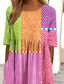 ieftine Rochie boho-Pentru femei Rochii Midi Rochie de Vară Rochie de vară Rochie Slip Vacanță Casual Stiluri de Plajă Zi de Naștere Zilnic Ieșire Potrivire Largă Grafic Manșon scurt Stil Nautic Roz Îmbujorat Vară
