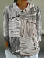 cheap Women&#039;s Stripe&amp;Geometric Tops-Women&#039;s Shirt Geometric Bohemia Daily Stylish Long Sleeve Shirt Collar Regular Tops Daily Buttons Print Black Yellow Red Blue Beige Summer Spring