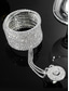 baratos Pulseira Feminina-pulseira de corrente de mão de strass de luxo com anel – joias brilhantes para mulheres, perfeitas para casamentos, festas e eventos de gala
