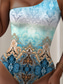 abordables Maillots une pièce-Maillots de bain femmes Monokini une pièce Maillots de bain Sans dos Contrôle du ventre Taille haute Slim Vacances Vêtements de plage Graphique Géométrique Cou coupé asymétrique Sans manches Maillots