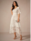 preiswerte abendkleider-Damen Maxikleid Cocktailkleid Kleid für Hochzeitsgäste Halbformelles Kleid A Linie Kleid Elegant Arbeit Geburtstag Flattrige Ärmel Hochzeitsgast Cocktailparty Formeller Abend Normale Passform