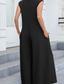 cheap Vacation Jumpsuit-Women&#039;s Normal Jumpsuit Streetwear Solid Color Sleeveless V Neck Buttons Street Going out Regular Fit Black White Light Green Summer