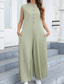 cheap Vacation Jumpsuit-Women&#039;s Normal Jumpsuit Streetwear Solid Color Sleeveless V Neck Buttons Street Going out Regular Fit Black White Light Green Summer