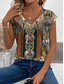 cheap Graphic shop Tank tops &amp; Camis-Women&#039;s Camisole Tank Top Graphic Animal Paisley Stylish Casual Sleeveless V Neck Regular Tops Daily Print Brown Summer
