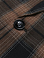 cheap Men&#039;s Blazers-Men&#039;s Blazer Business Cocktail Party Wedding Party Fashion Casual Spring Autumn / Fall Polyester Plaid Buttons Pocket Comfortable Single Breasted Blazer Coffee