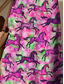 cheap kentucky Dress-Kentucky Derby Women's Maxi Dress Sundress Casual Dress A Line Dress Summer Dress Vacation Casual Daily Vacation Regular Fit Ombre Graphic Animal Short Sleeve V Neck Pink Summer Spring