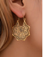 billige Øredobber for kvinner-bohemiske mandala-smykker – vintage-gullbelagte hulblomster-øreringer for kvinner, etniske statement-smykker for festivaler, fester og hverdagsbruk