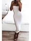 cheap White Graduation Dresses-Women&#039;s Midi Dress White Dress Graduation Dress Bodycon Fashion Outdoor Birthday Date Regular Fit Plain Sleeveless Strapless Black White Army Green Red Summer