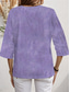 cheap Boho Tops-Women&#039;s Blouse Long Sleeve Asymmetrical Hem Floral Graphic Stylish Ethnic Beach Short Sleeve V Neck Regular Tops Daily Holiday Print Pink Blue Purple Green Summer Spring
