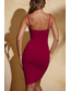 cheap White Graduation Dresses-Women&#039;s Midi Dress White Dress Graduation Dress Bodycon Slip Dress Fashion Vacation Birthday Holiday Regular Fit Plain Sleeveless Spaghetti Strap Black White Wine Red Summer