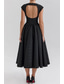preiswerte Weiße Freizeitkleider-Damen Midikleid Weißes Kleid Mode Modern Geburtstag Abschlussfeier Date Normale Passform Einfach Ärmellos Rundhalsausschnitt Schwarz Hellgrau Beige Sommer