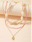 ieftine Colier de damă-set de colier boho cauri de damă – bijuterii de plajă în straturi cu accente aurii, choker de surf de vară realizat manual pentru vacanțe, festivaluri și îmbrăcăminte casual