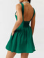 cheap Cocktail Dress-Women&#039;s Mini Dress Summer Dress Slip Dress Fashion Outdoor Daily Weekend Regular Fit Plain Sleeveless Square Neck Black Dark Green Light Purple Grey Summer