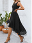 levne černé midi šaty-Dámské Mini šaty Šaty na promoci Šaty na párty Letní šaty Slip Dress Elegantní Módní Párty Svatební host Koktejlový večírek Běžný Bez vzoru Bez rukávů Špagetová ramínka Černá Fialová Léto