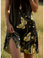 tanie Sukienki boho-Damskie Sukienka mini Sukienka t-shirtowa Sukienka A line Letnie sukienki Urlop Codzienny Codzienny Weekend Regularny Graficzny Motyl Krótki rękaw Półgolf Czarny Lato Wiosna