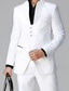 abordables Blazers Classiques pour Hommes-Homme Remise de diplôme Blazer Affaires Cocktail Fête de mariage Mode Occasionnel Printemps Automne Polyester Uni Avec Poches Boutons Confortable Simple Boutonnage veste Noir Blanche Rouge Kaki
