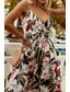 cheap Casual Floral Dresses-Women&#039;s Long Dress Maxi Dress Slip Dress Print Dress Fashion Outdoor Holiday Tea Party Regular Fit Flower Sleeveless Spaghetti Strap Black White Green Summer