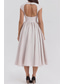 preiswerte Weiße Freizeitkleider-Damen Midikleid Weißes Kleid Mode Modern Geburtstag Abschlussfeier Date Normale Passform Einfach Ärmellos Rundhalsausschnitt Schwarz Hellgrau Beige Sommer