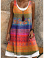 tanie Sukienki boho-Damskie Sukienka mini Sukienka t-shirtowa Sukienka letnia Sukienka A line Urlop Codzienny Boho Codzienny Herbaciane przyjęcie Wyjściowe Luźna Kwiaty Graficzny Bez rękawów Dekolt w kształcie litery U