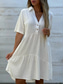 cheap White Casual Dresses-Women&#039;s Mini Dress Petite Dress White Dress Shirt Dress Casual Dress Summer Dress Fashion Classic Modern Daily Weekend Regular Fit Plain Half Sleeve Shirt Collar Black White Red Blue Summer
