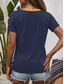 ieftine Umor &amp; Citate tricou-Pentru femei Tricou Grafic Scrisă Casual Manșon scurt Rotund Topuri obișnuite Zilnic Sfârșit de săptămână Imprimeu Negru Bleumarin Albastru piscină Trifoi Vară Primăvară