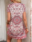 preiswerte Boho Kleid-Damen Minikleid Shiftkleid Sommerkleid Lässig Täglich Normale Passform Grafik Stammes Kurzarm Einkerbiger Ausschnitt Rote Sommer Frühling