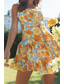 cheap Casual Floral Dresses-Women&#039;s Mini Dress Graduation Dress Floral Dress Print Dress Modern Outdoor Vacation Weekend Regular Fit Flower Sleeveless Spaghetti Strap Orange Summer